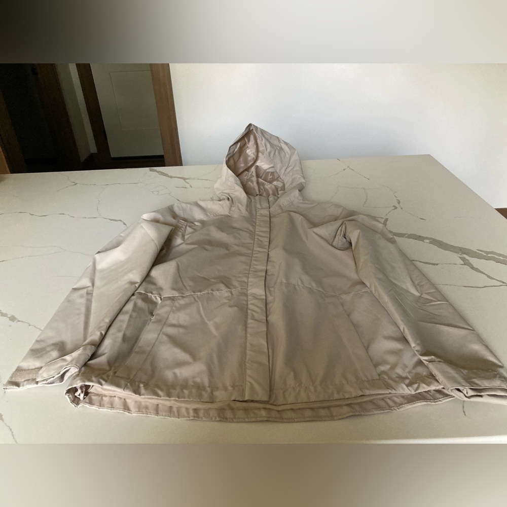 Women Swiss alps Wind Resistant Lightweight Rain Jacket coat zip up hood pocket